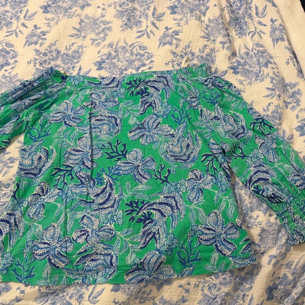 Lily Pulitzer off the Shoulders Top